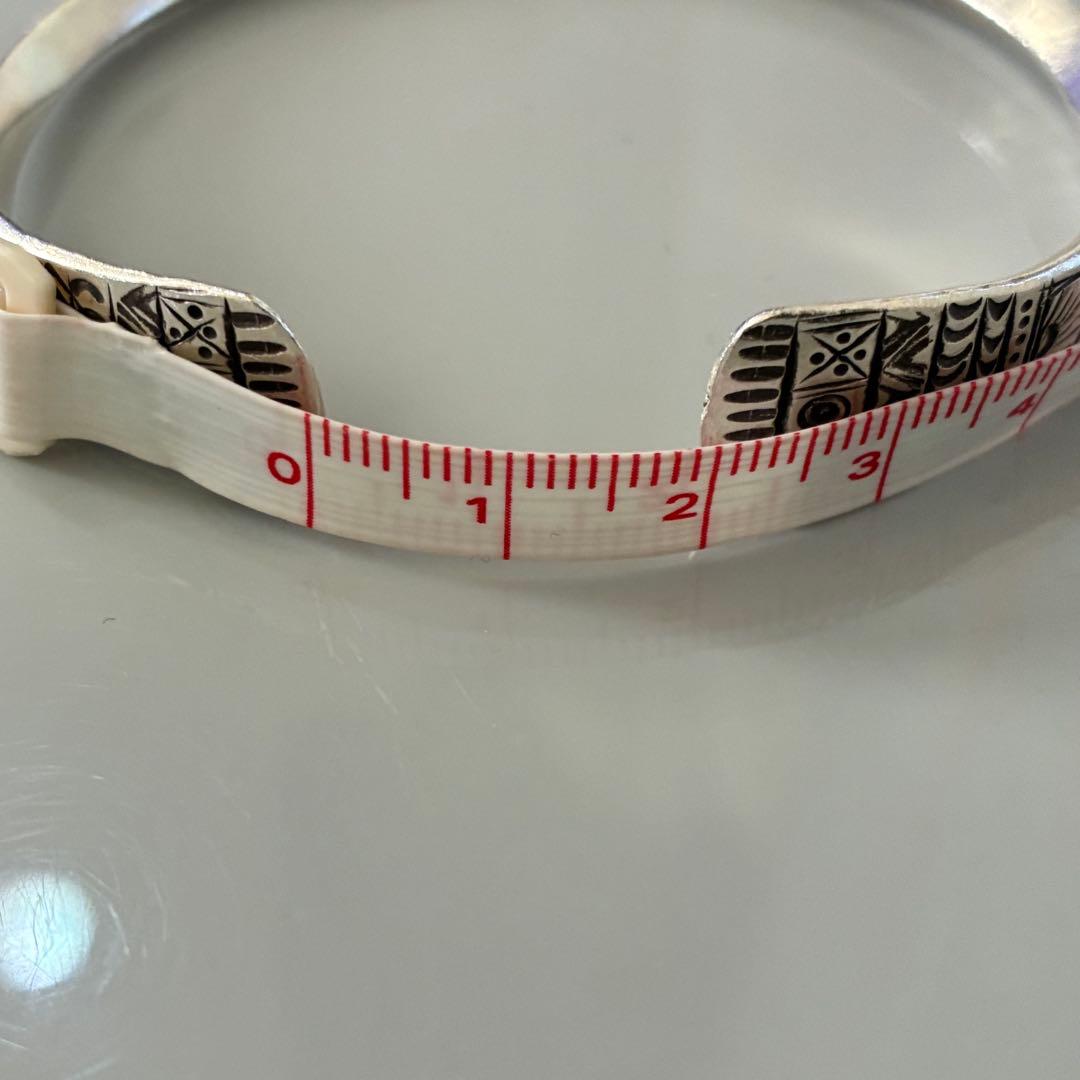 カレンシルバー バングル 魔除け 柄 カレン族 シルバー ブレスレット