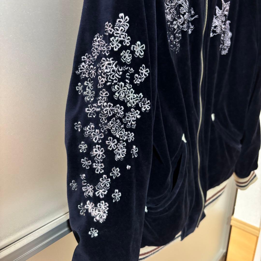 ✨希少✨tk.TAKEO KIKUCHIスカジャン ネイビー 刺繍ヴィンテージ
