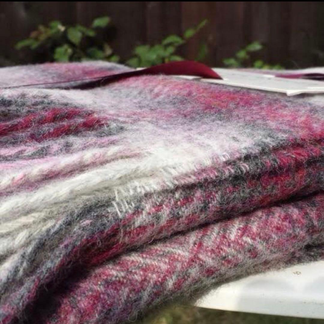 UK輸入　ローラアシュレイウールブランケットHARBER CHECK 新品
