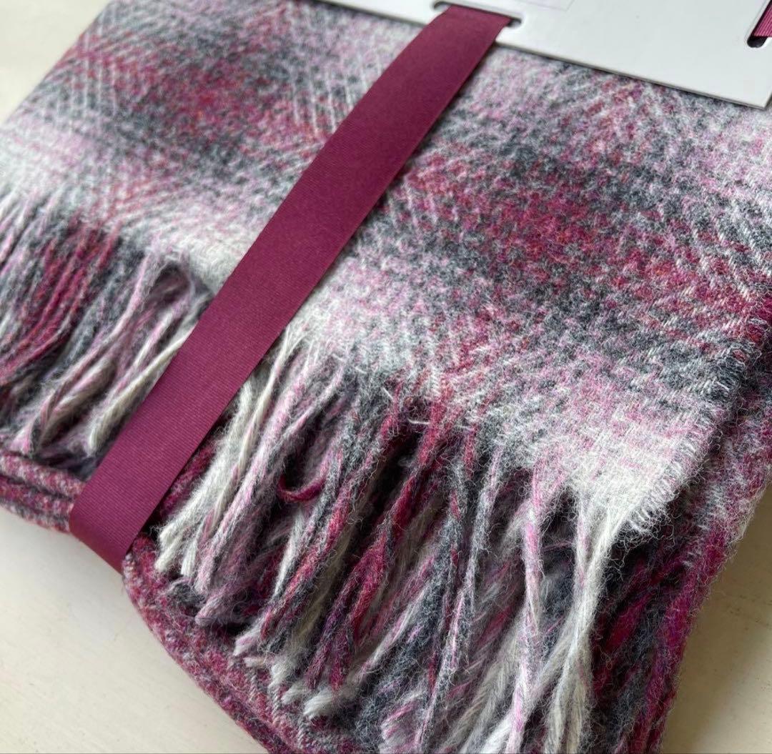 UK輸入　ローラアシュレイウールブランケットHARBER CHECK 新品