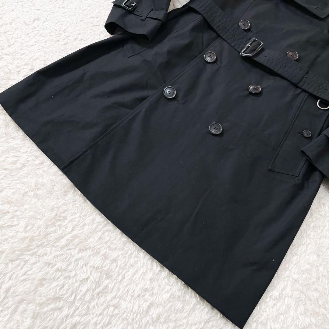 近年極美品！バーバリー ケンジントン トレンチコート ノバチェック 黒 50XL