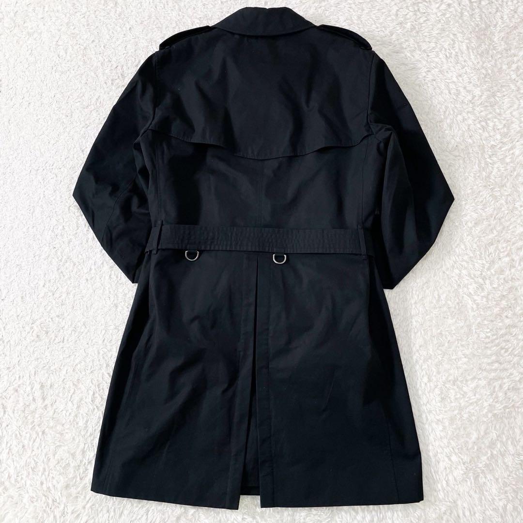 近年極美品！バーバリー ケンジントン トレンチコート ノバチェック 黒 50XL