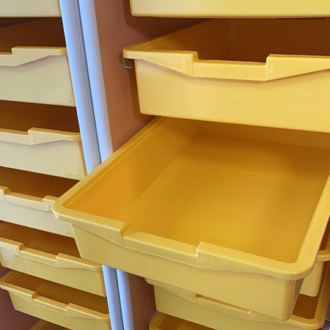 【トレー・カバー付】こども 収納ラック 木製８段 ③【日本製】