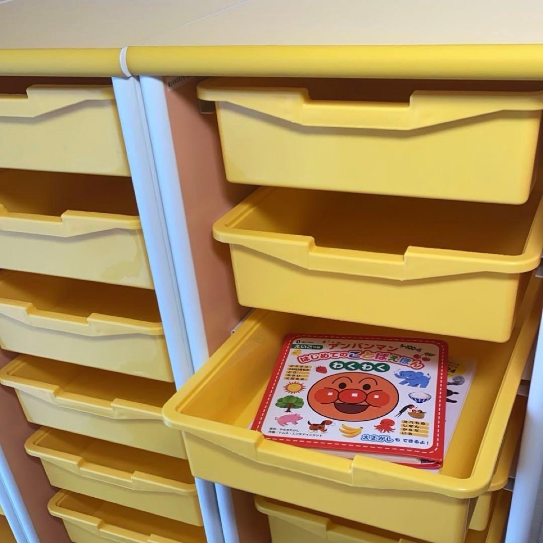 【トレー・カバー付】こども 収納ラック 木製８段 ③【日本製】