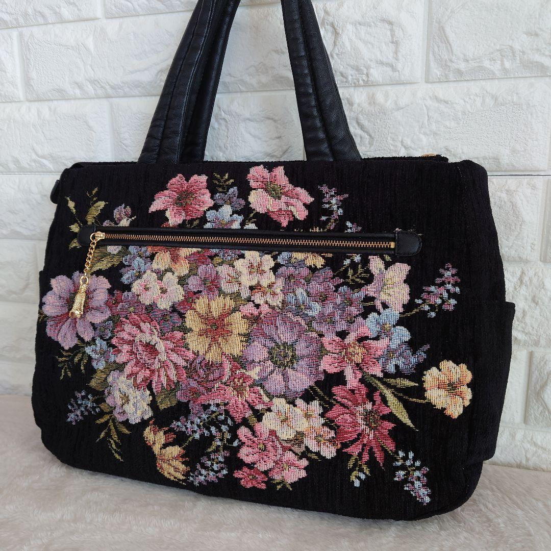 Think Bee! 花柄 トートバッグ ゴブラン織り