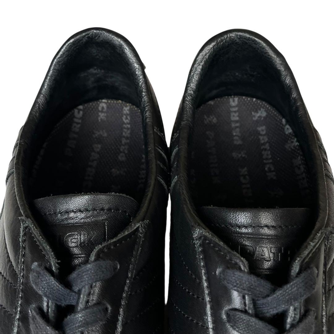 美品 PATRICK 42 パミール ウォータープルーフ レザー スニーカー 黒