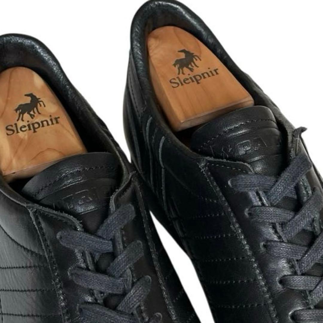 美品 PATRICK 42 パミール ウォータープルーフ レザー スニーカー 黒