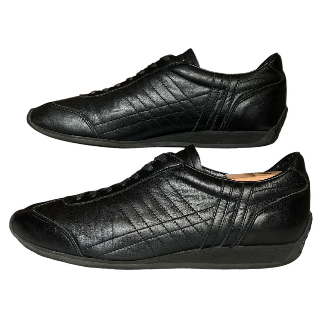 美品 PATRICK 42 パミール ウォータープルーフ レザー スニーカー 黒