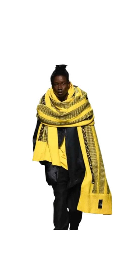 Y-3 ワイスリー■新品 KNIT SCARF ニット ロング マフラー 黄■