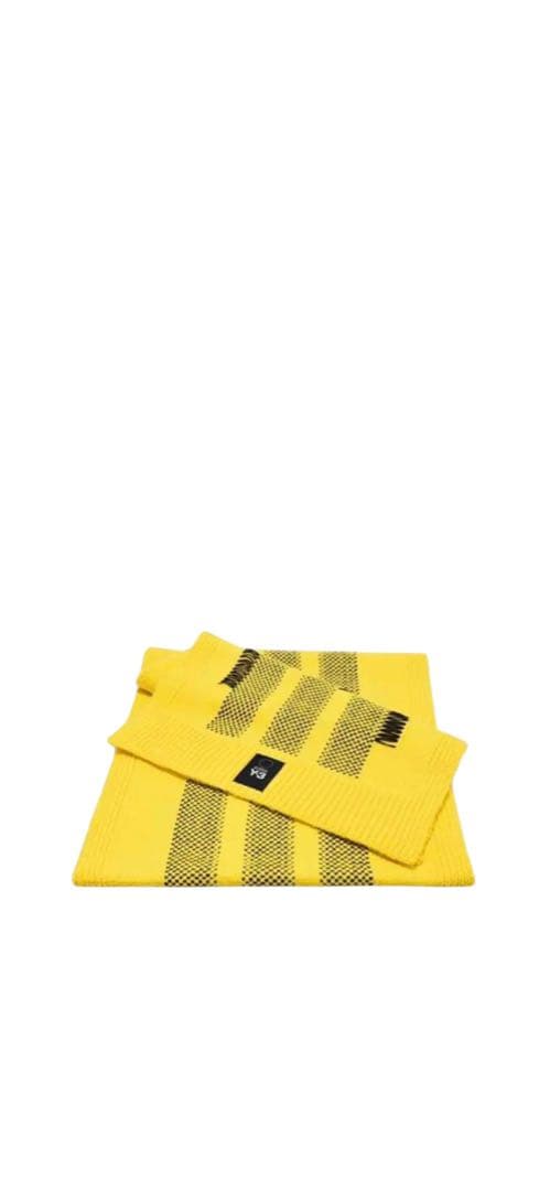 Y-3 ワイスリー■新品 KNIT SCARF ニット ロング マフラー 黄■