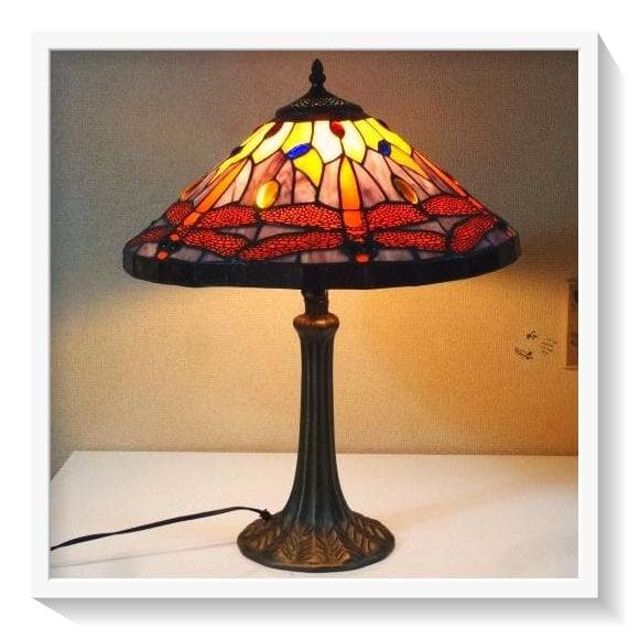 ドラゴンフライ「トンボ」のステンドグラス　アンティーク調ランプ