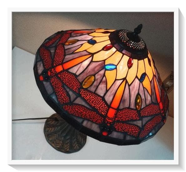 ドラゴンフライ「トンボ」のステンドグラス　アンティーク調ランプ