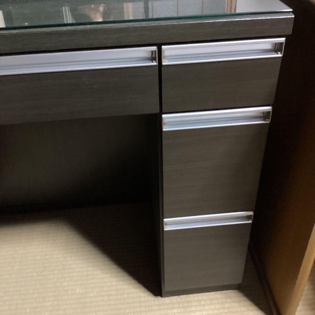 ニトリ　ダークブラウン 三面鏡 ドレッサー