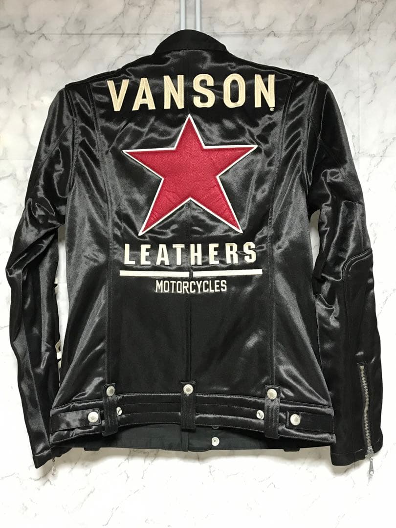 【ほぼ未使用】VANSON ライダース ワンスター JFV-801-BLACK