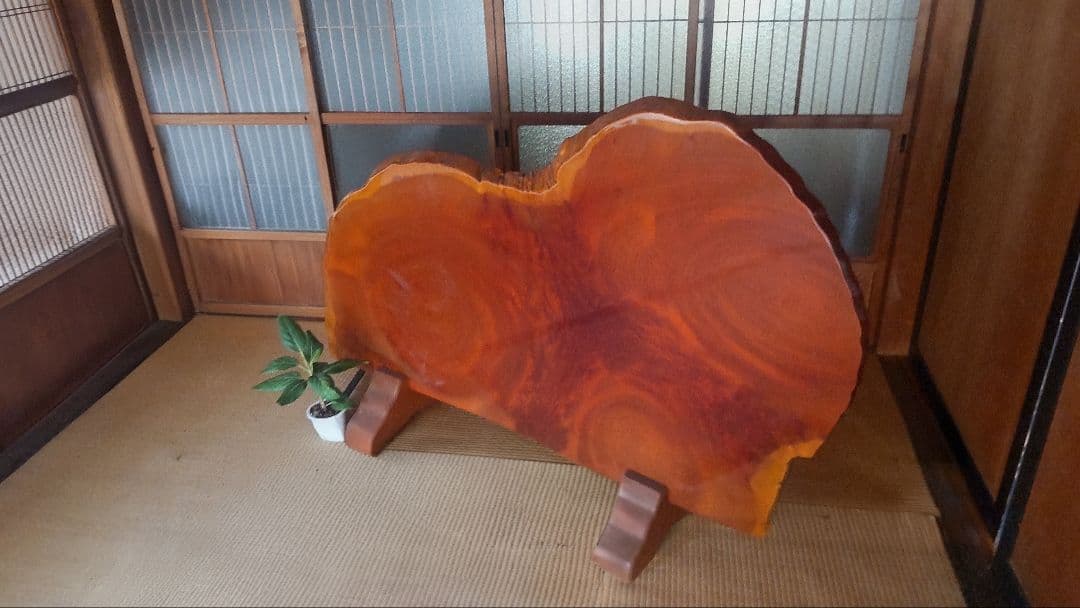 「大切に保管していました。」自伐自作part９／けやき全長約170cm／兄妹衝立