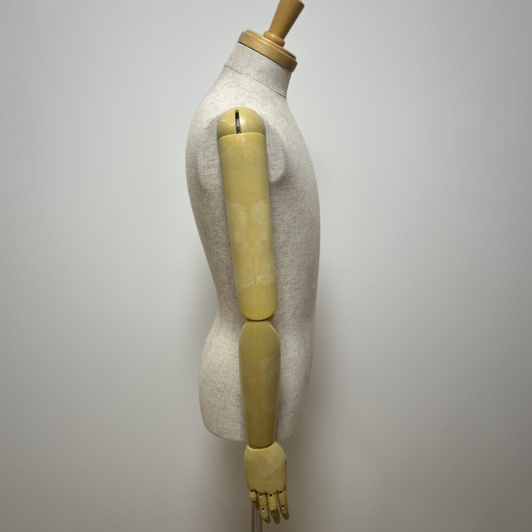 メンズ布製トルソー　マネキン 男性　高さ調整可能　金属スタンド付き