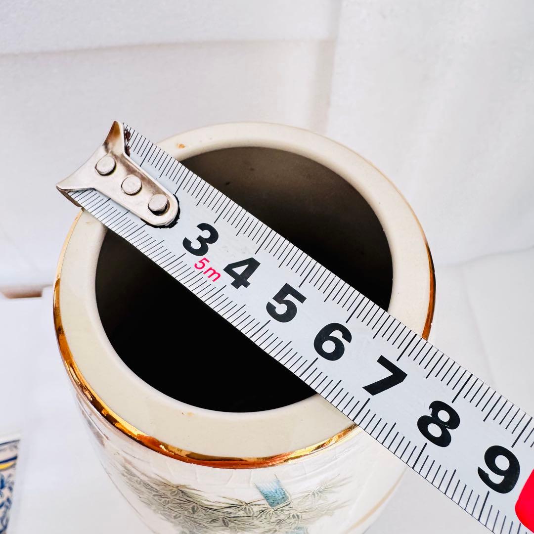 【九谷焼】豪華 牡丹・花鳥図 金襴手 飾り壺/花瓶　縁起物　高級感　和模様　花壷