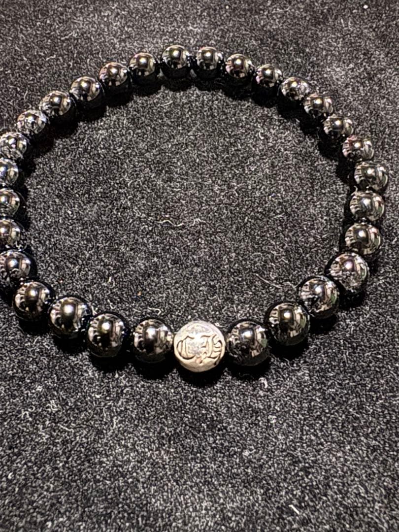 I*a様 クロムハーツ　ビーズブレスレット オニキスビーズ6mm SV925