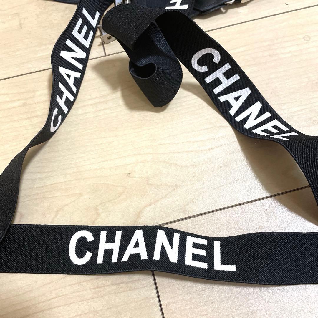 【希少】シャネル CHANEL ロゴ入り サスペンダー vintage