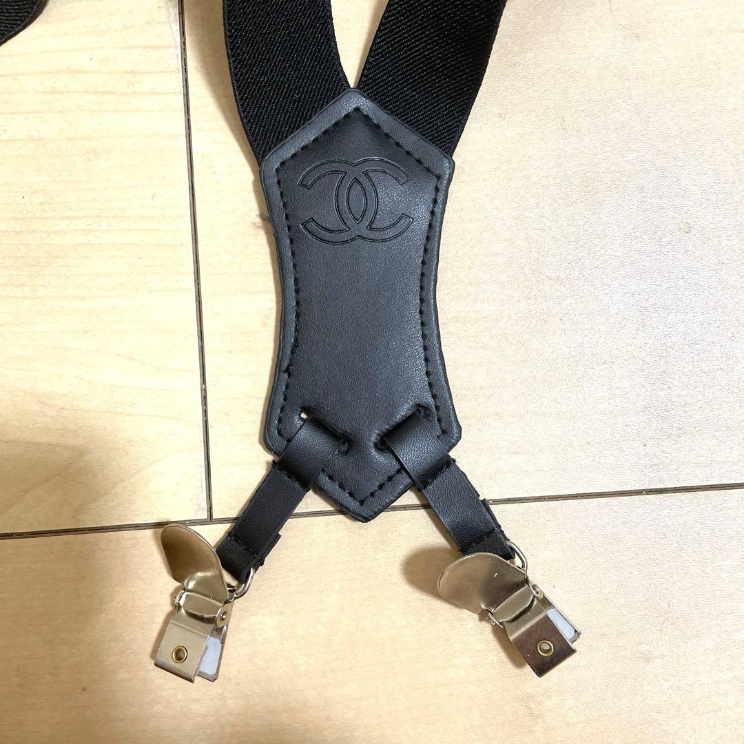 【希少】シャネル CHANEL ロゴ入り サスペンダー vintage