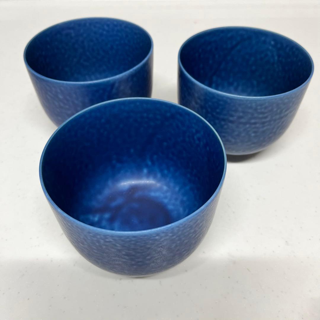 イイホシユミコ　マッチャボウル　リイラボ　オフショアブルー　3個セット