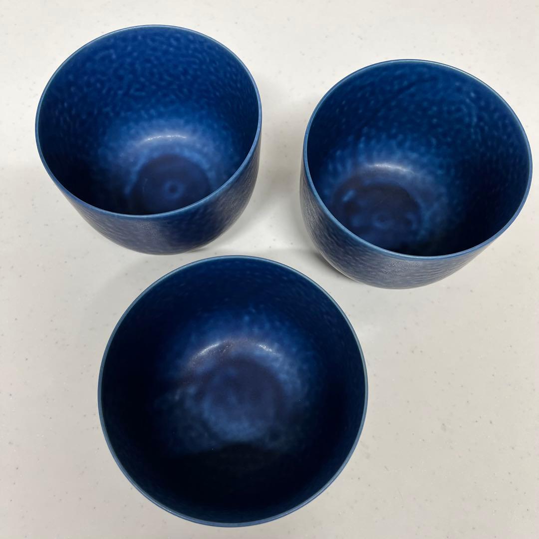 イイホシユミコ　マッチャボウル　リイラボ　オフショアブルー　3個セット