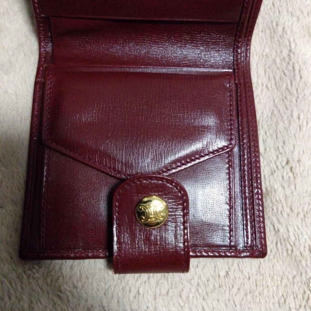 90 CELINE セリーヌ 二つ折り財布 スウェードレザー マカダム