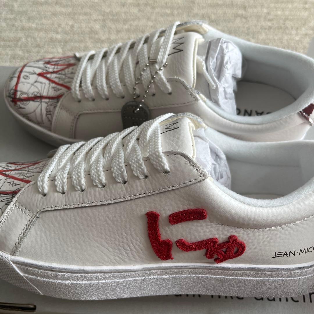 JEAN-MICHEL BASQUIAT スニーカー ホワイト/レッド　23cm