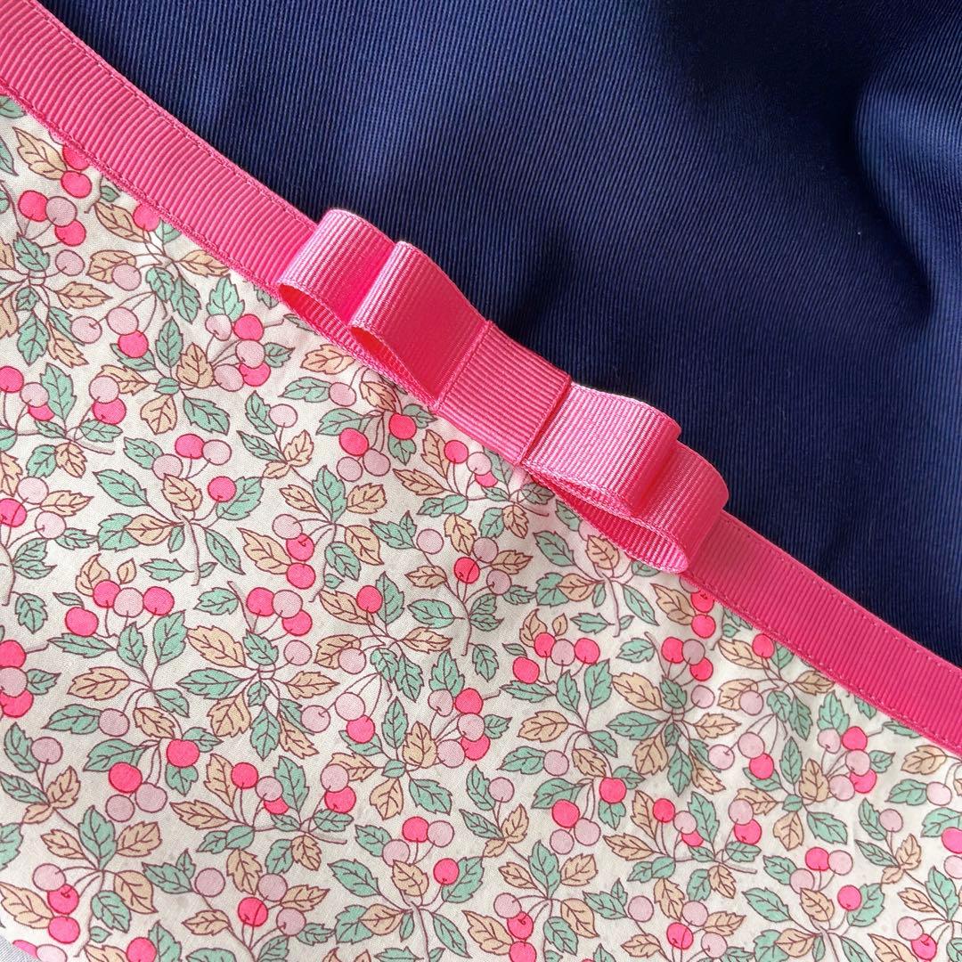 リバティ入園入学6点セット(コーリンズオーチャード・フーシャピンク&黄色リボン)