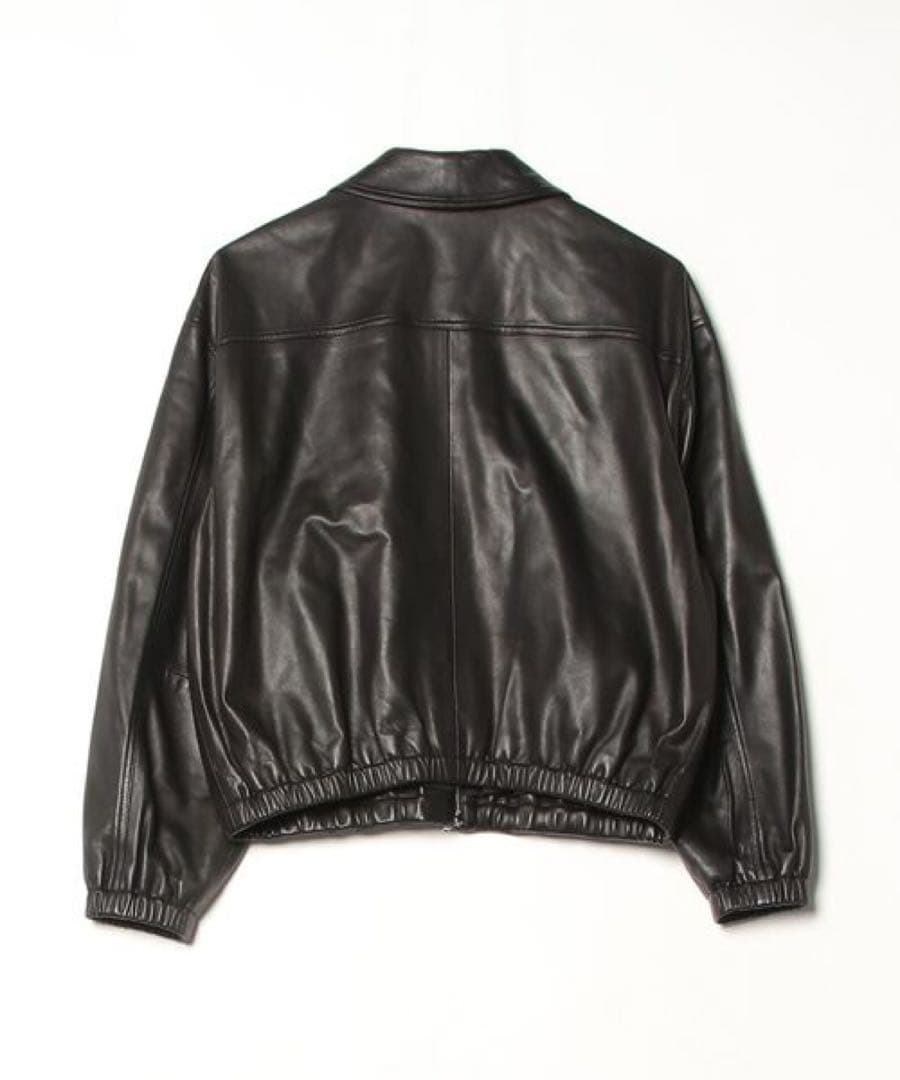 【新品】theory レザージャケット レザーブルゾン S 本革 黒