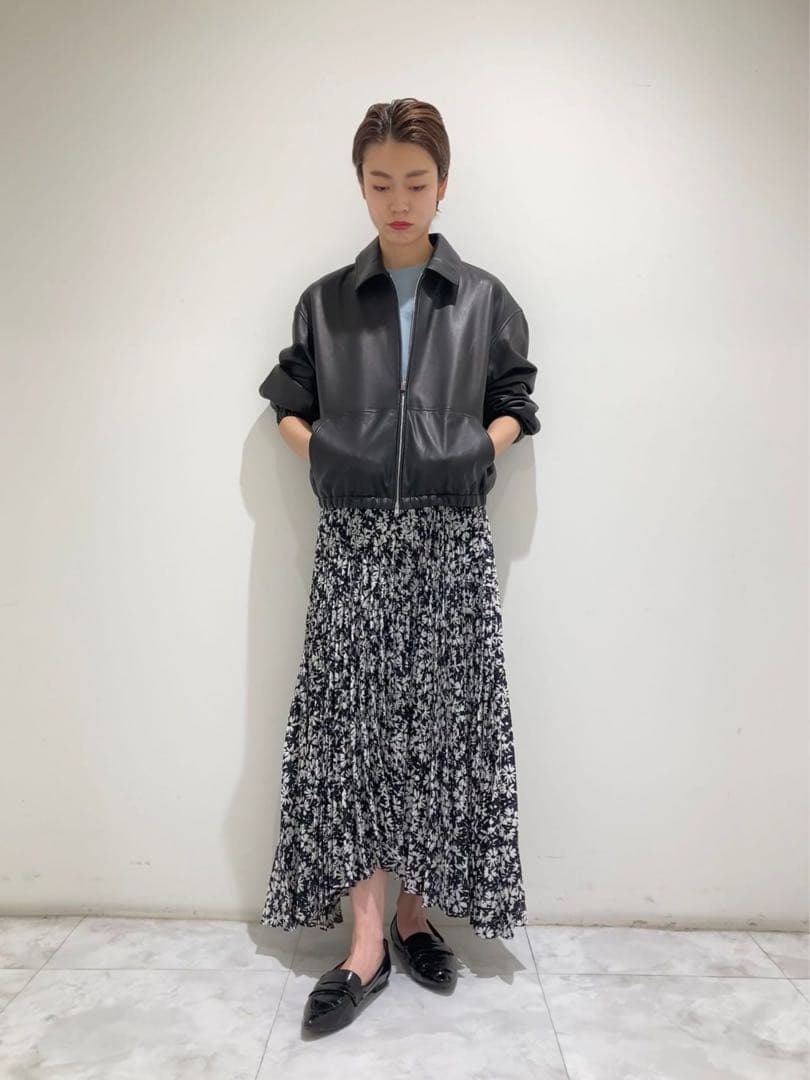 【新品】theory レザージャケット レザーブルゾン S 本革 黒