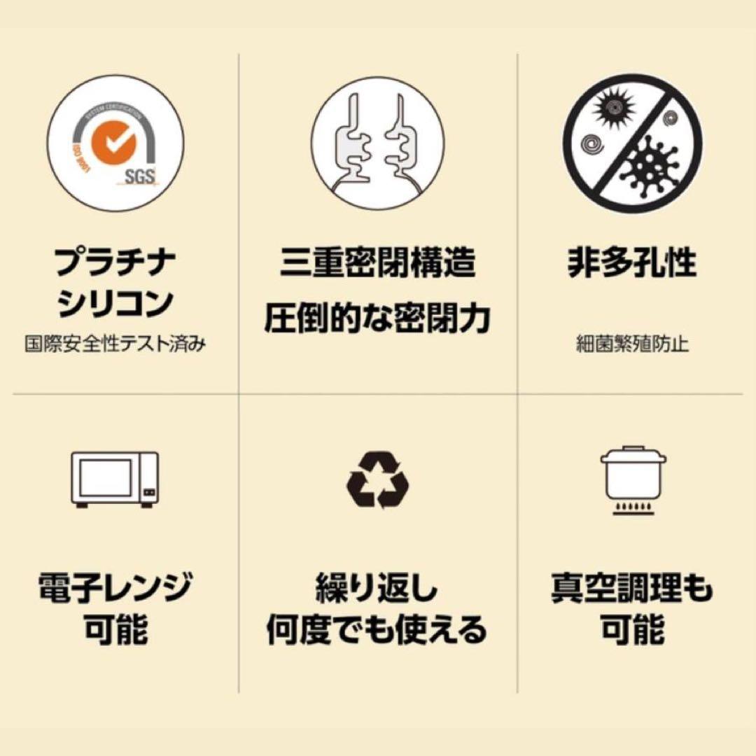 KEEPERBAG シリコンバッグ サイズ別 5個セット パステルカラー