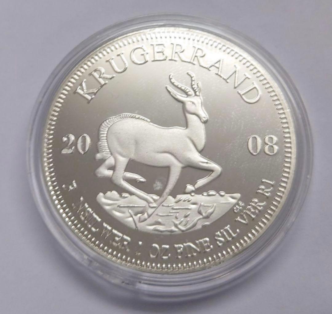 【2008年 】南アフリカ クルーガーランド 1オンス銀貨 プルーフ貨幣