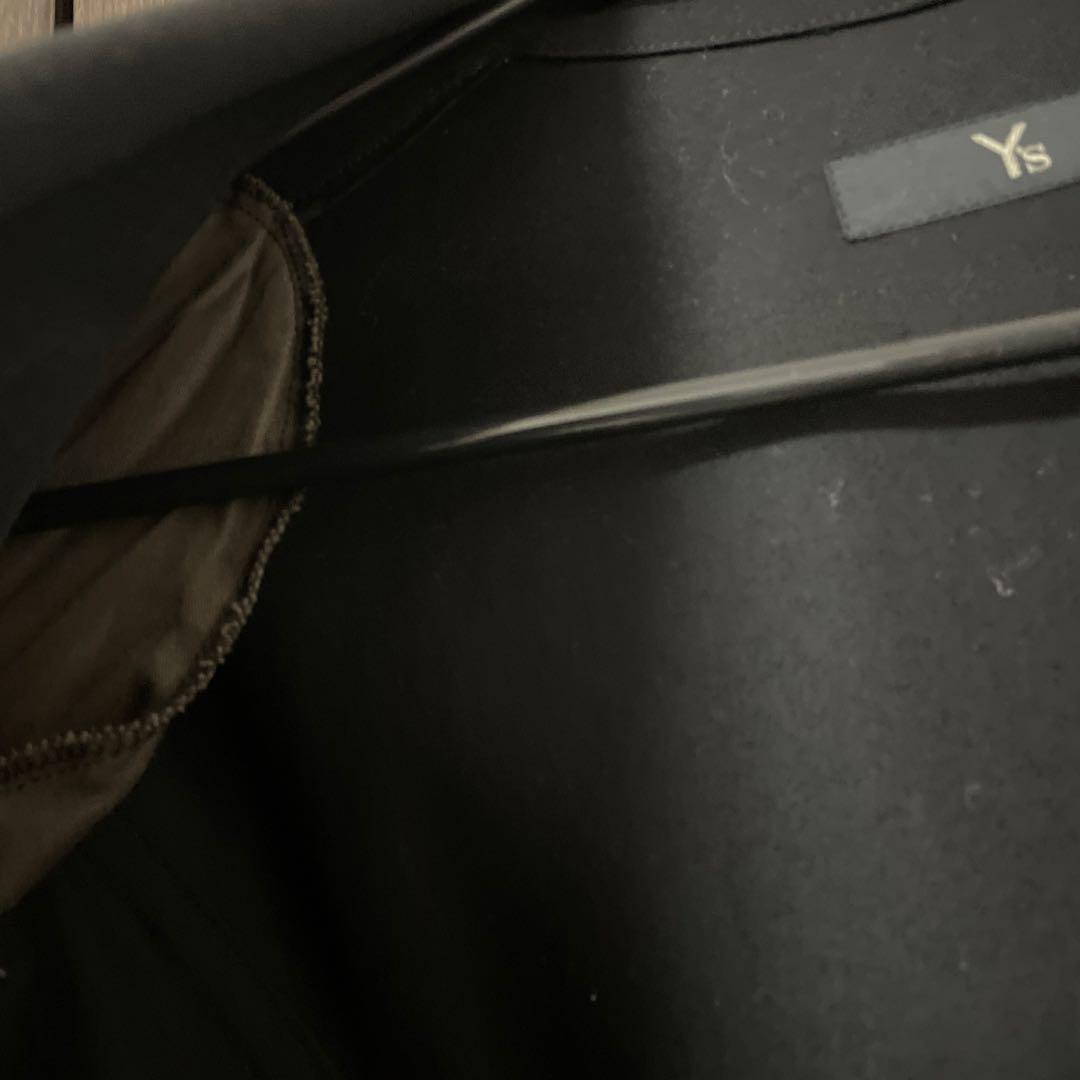 Ys ブラック ダブルブレスト　トレンチコート　ビンテージコート　ワンピース風