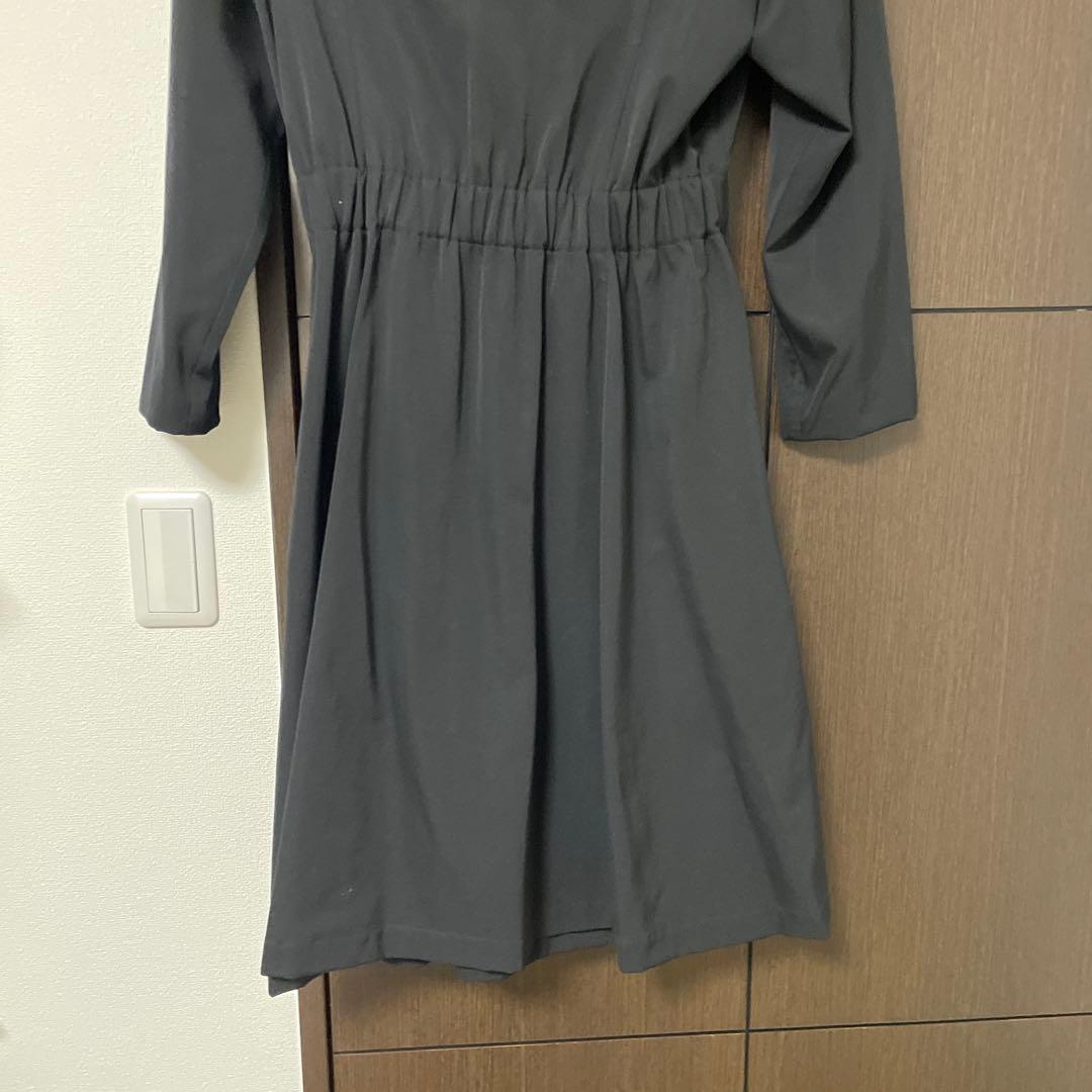 Ys ブラック ダブルブレスト　トレンチコート　ビンテージコート　ワンピース風