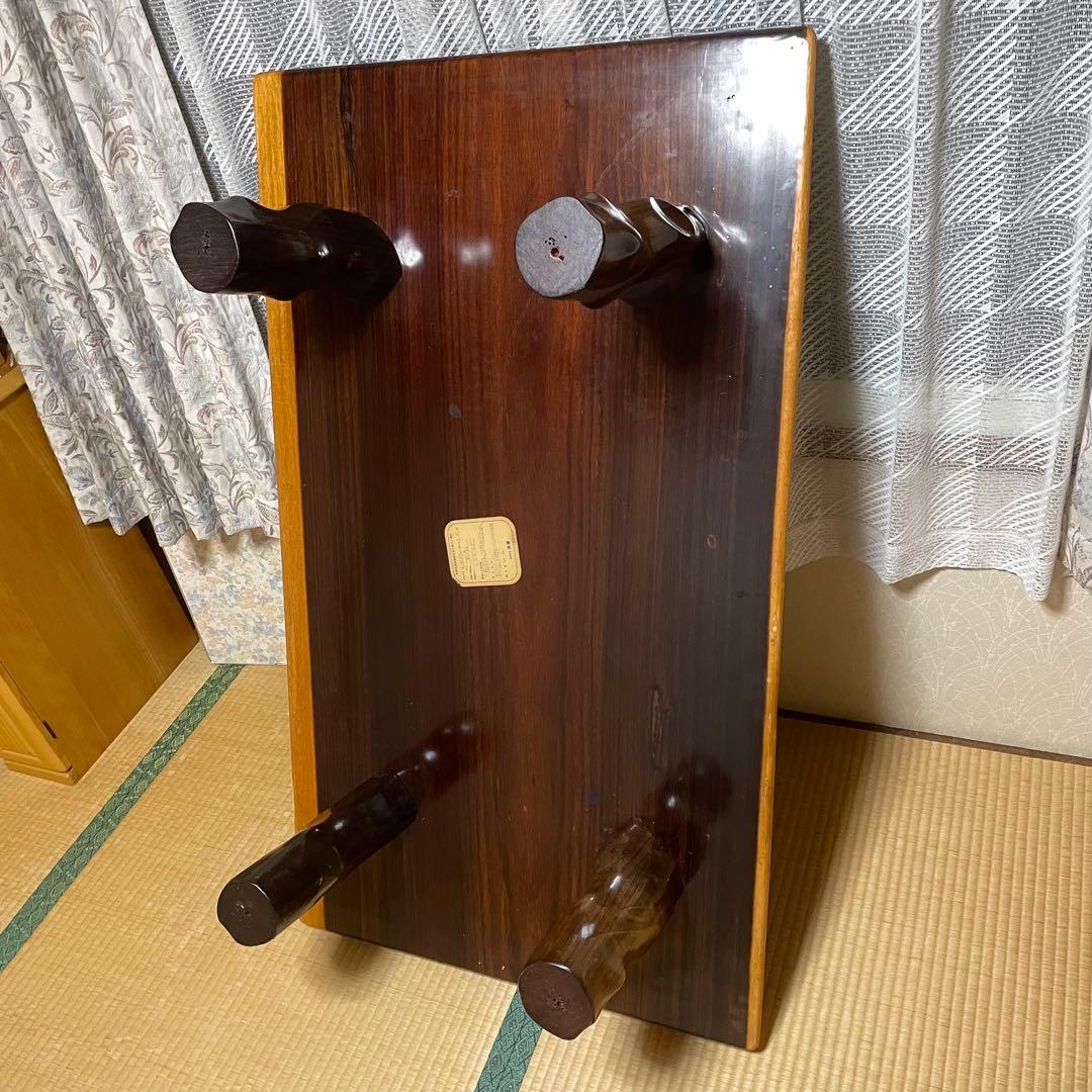 送料込 高級 紅紫檀 一枚板 センターテーブル 鏡面仕上 無垢材 シタン