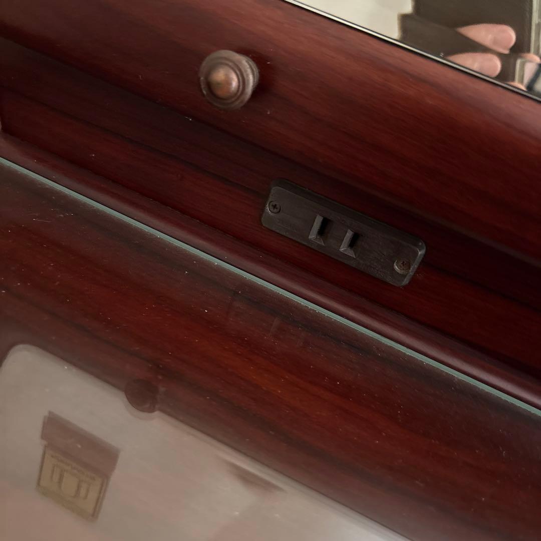 角元産業（株）高級アンティークドレッサー　面取りミラー　昭和ヴィンテージ