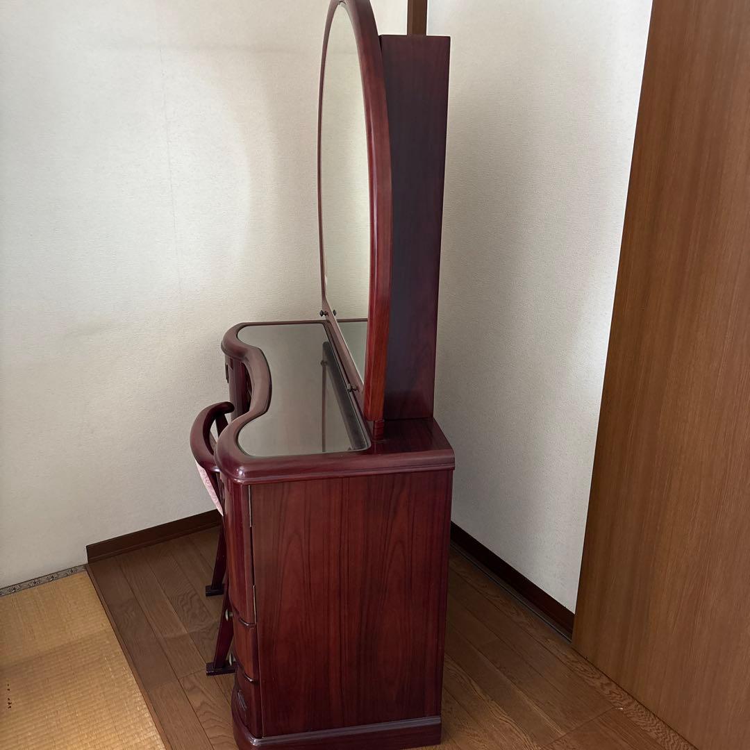 角元産業（株）高級アンティークドレッサー　面取りミラー　昭和ヴィンテージ