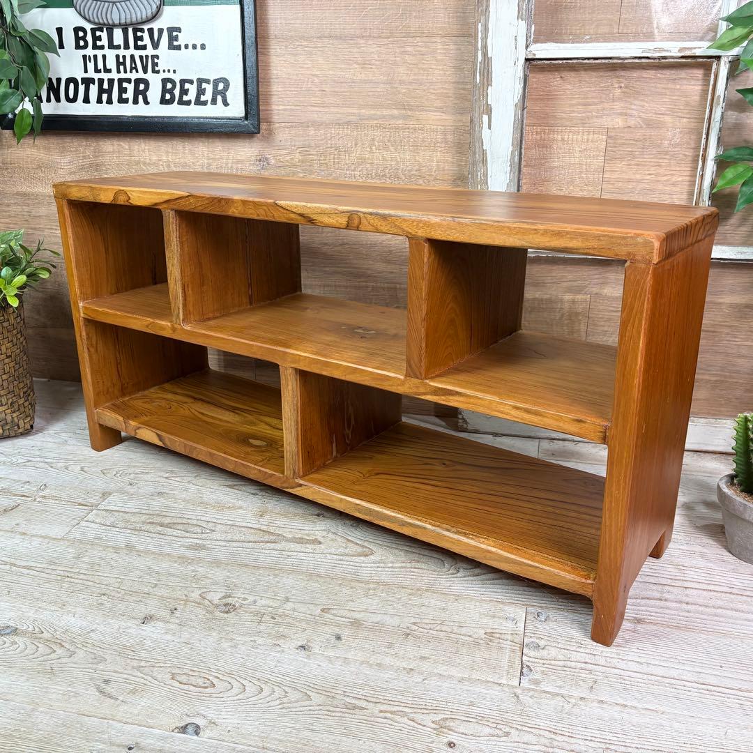オールドチーク天然無垢材ナチュラルウッドテレビ台サイドボード飾り棚テーブル木製