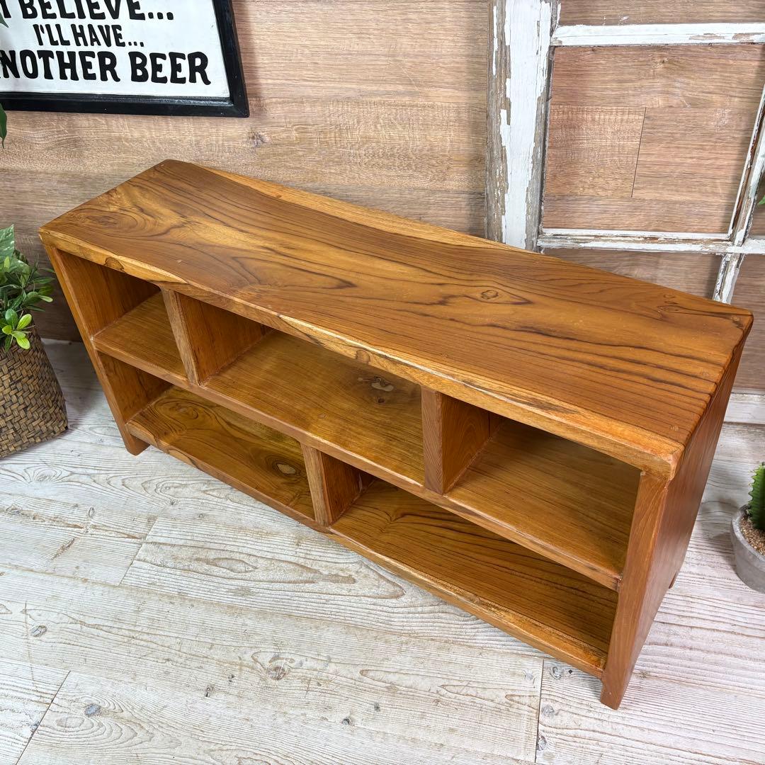 オールドチーク天然無垢材ナチュラルウッドテレビ台サイドボード飾り棚テーブル木製