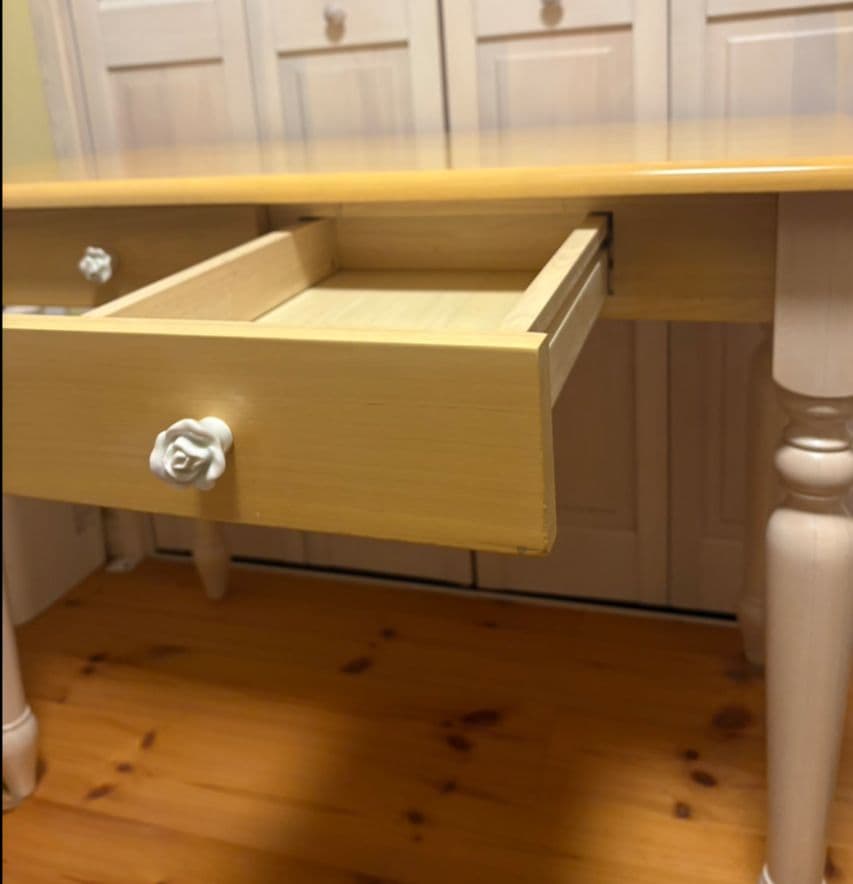 送料込　天然木　学習机　デスクワーク　フレンチ　カントリー　ナチュラル　北欧