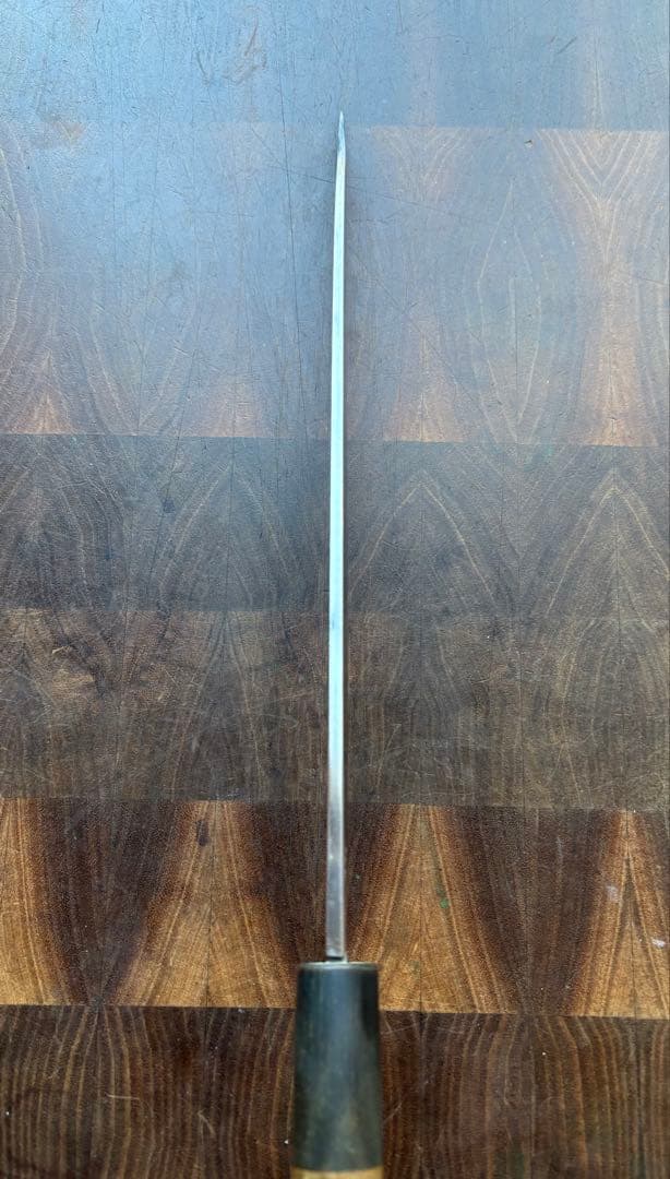 合羽橋　かまた刃研社　銀三　柳刃　240mm 包丁　和包丁　水牛朴　ステンレス