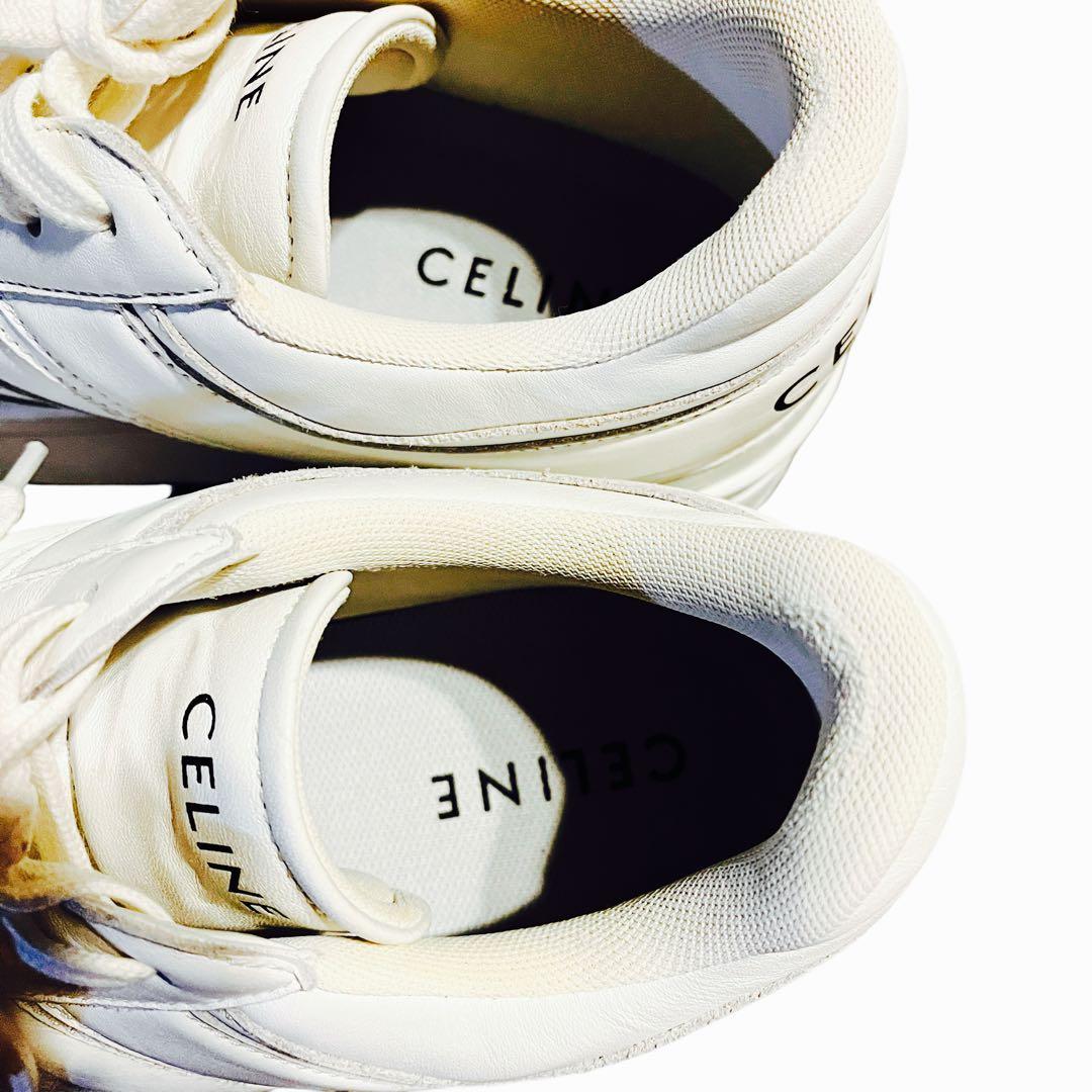 【美品】CELINE 厚底スニーカー 39 ホワイト ブロックエディ期 箱付き