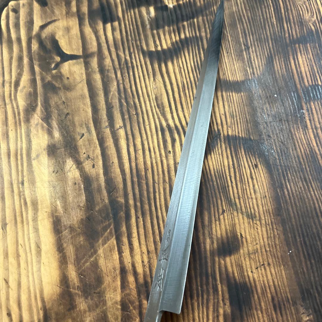 正本柳刃包丁 木製ハンドル ステンレス刃