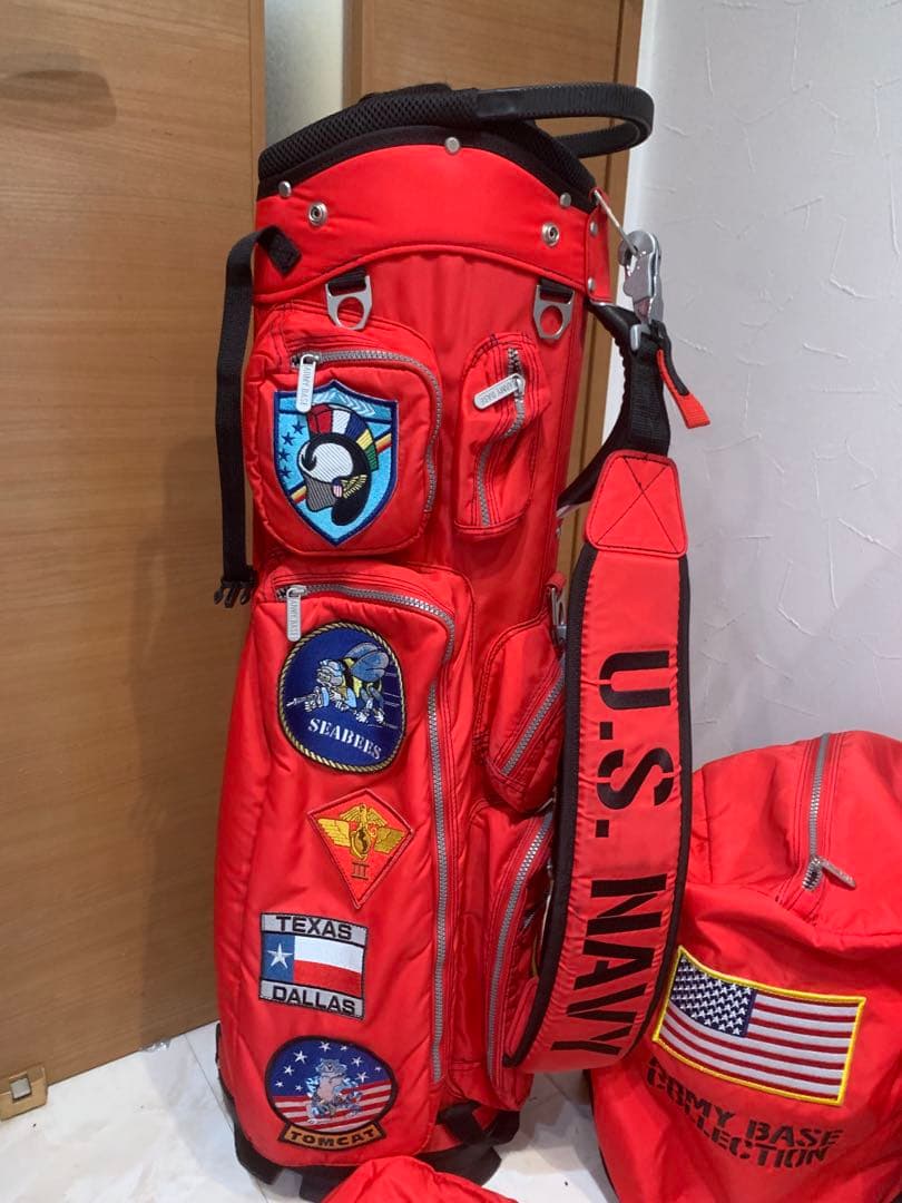 アーミーベースコレクション　キャディバッグ　セルフスタンド　アイアンカバー