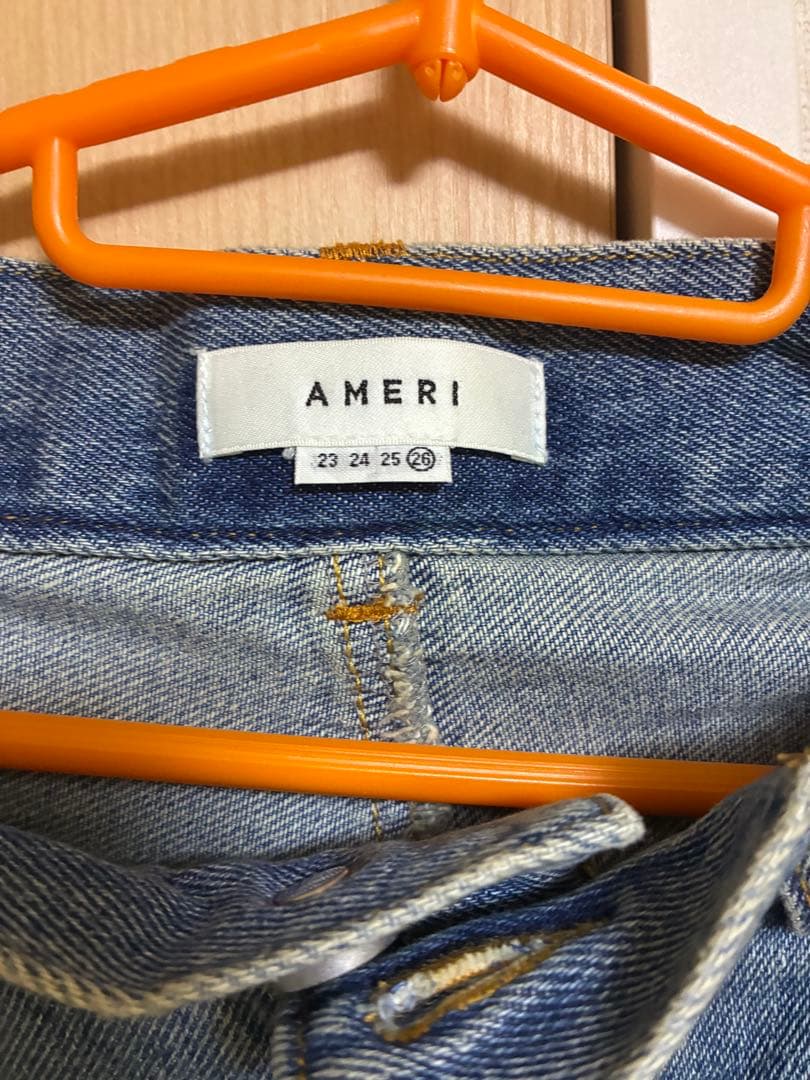 Ameri WIDE DAMAGE DENIM PANTS 26インチ