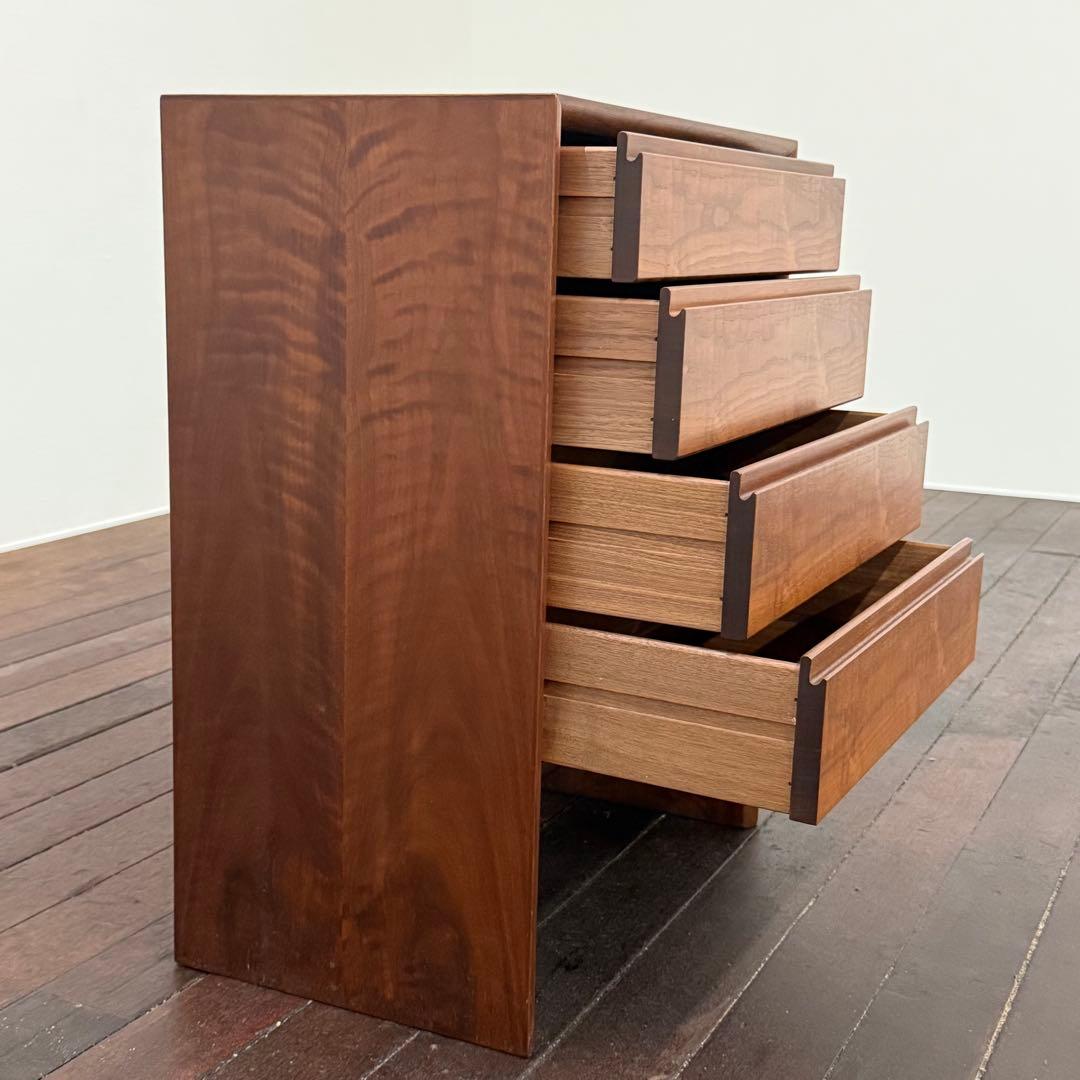H17C24 北欧デンマーク 4段チェスト ウォールナット材