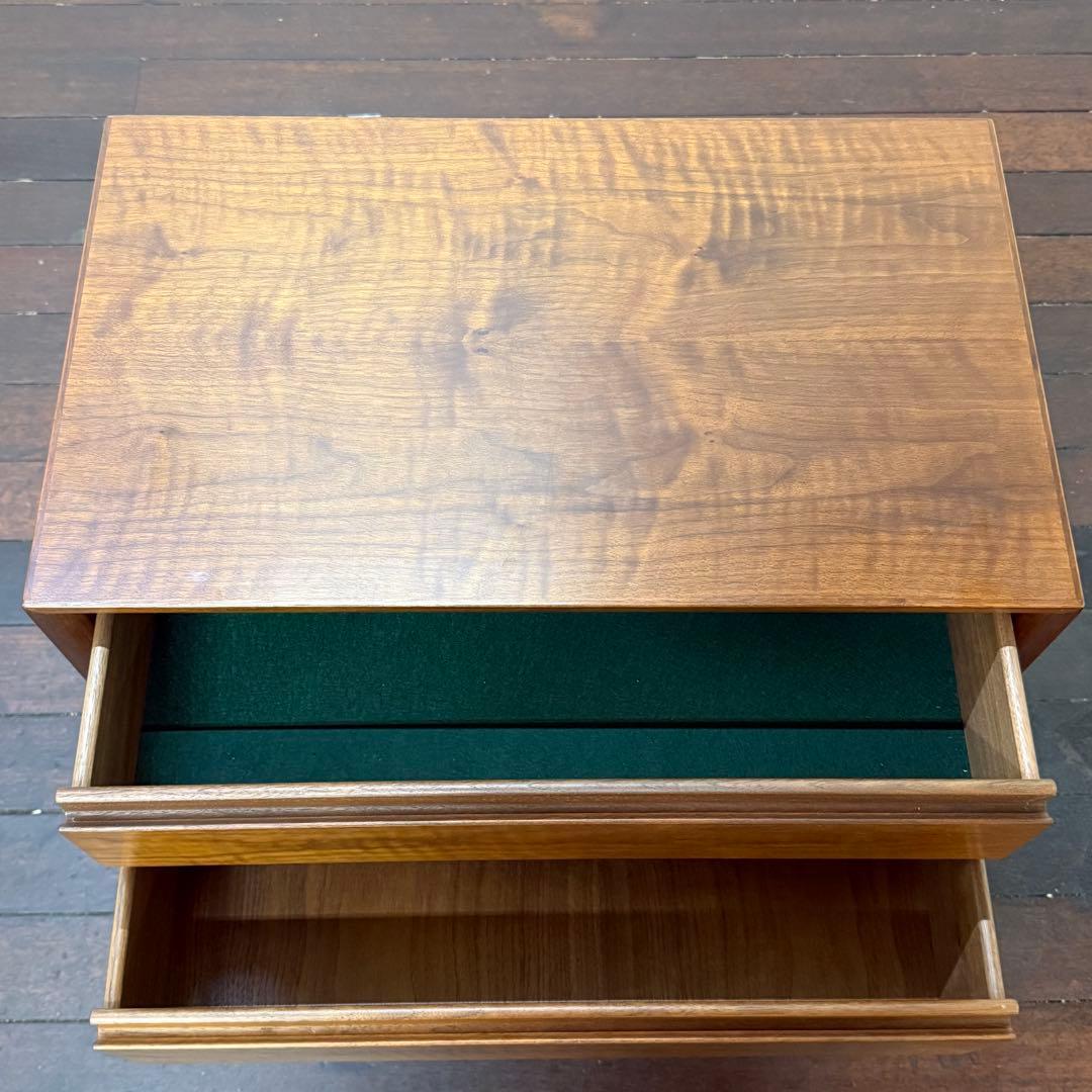 H17C24 北欧デンマーク 4段チェスト ウォールナット材