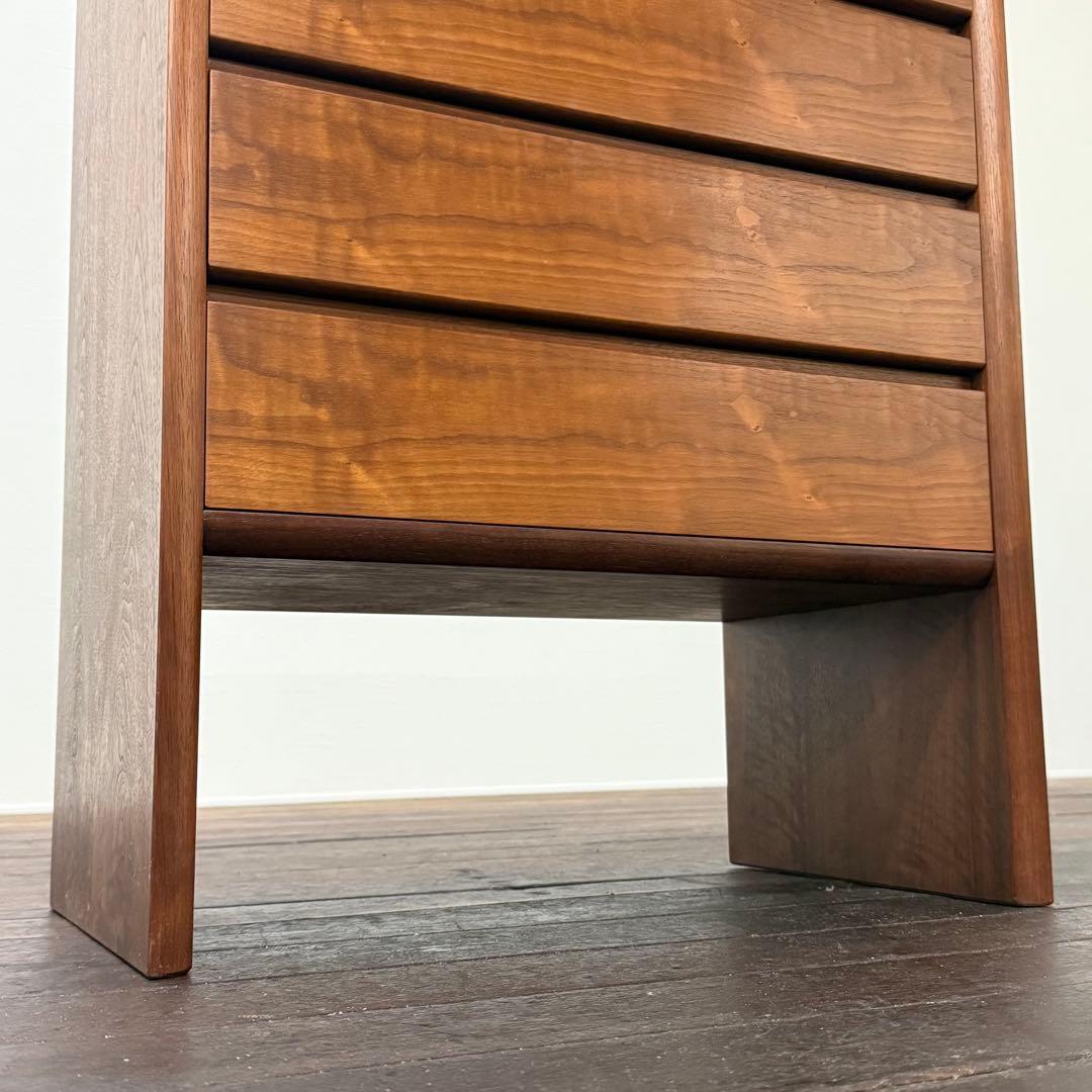 H17C24 北欧デンマーク 4段チェスト ウォールナット材