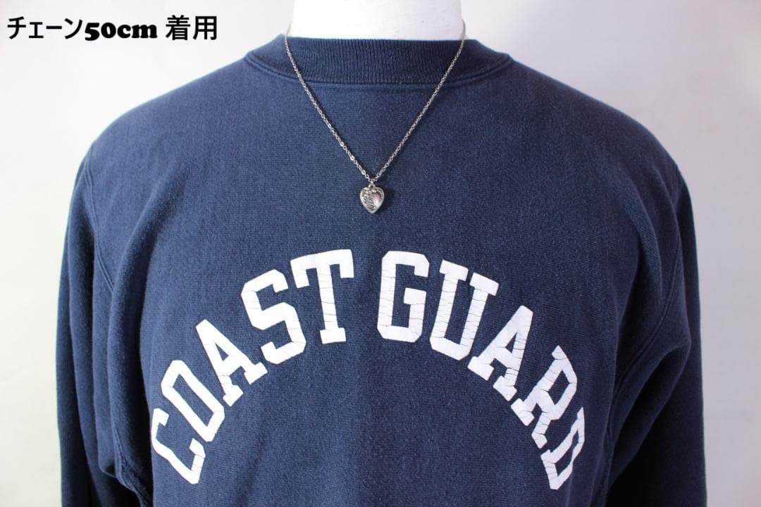 40s　スウィートハートジュエリー　波　シルバー　navy　チャーム　勿忘草